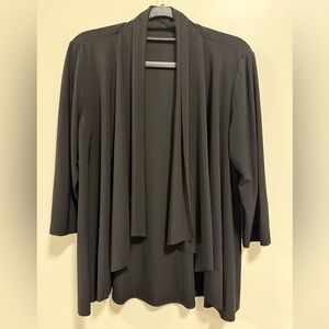 Black Open Front Cardigan